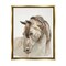 Stupell Industries Gentle Farm Horse Portrait Framed Floater Canvas Wall Art
